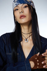 Horseshoe Leather Necklace(BR)