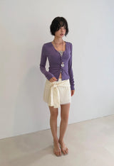 STRAP LACE MINI SKIRT