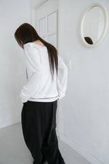 ruffle v-neck loose top(3colors)