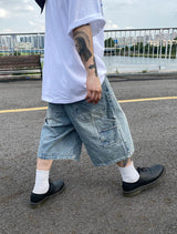 No.0814 stone carpenter denim SHORTS