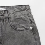 GRAY SEMI WIDE DENIM PANTS code 18113