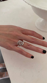 Silver snail @ ring