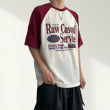 チャクカラーリングラグランニットショートスリーブTシャツ(4 colors)