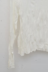 Crinkled V-Sleeve (Ivory)