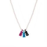 Three Petit Bear Friends Necklace