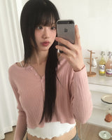 Halve Twisted Round Knit Cardigan