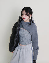 Monk String Shirring Piping Short Padded (Filling 100% Wellon)