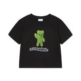 25SS エイリアンベアクロップショートスリーブTシャツ ブラック