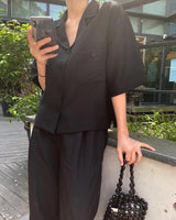 tancel blouse (black)