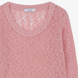 Deep Round Neck Knit Pink