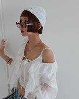 Flower Punching Shirring Beanie