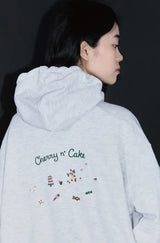 26FW★ Cherry Cake Embroidered Hoodie