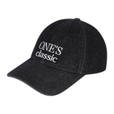 ONE’S classic ball cap (black denim)