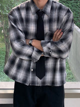 Ave checkered cropped shirt