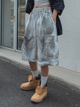 ペイントワイドビッグカーゴハーフパンツ