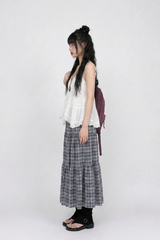 レース ブリーズ ボタン キャミ トップ (WHITE, VIOLET GRAY 2COLORS!)