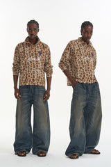Leopard Print Relaxed Fit Polo
