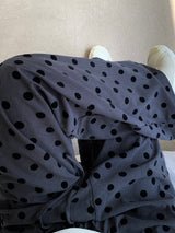 Poky Dot Embossed Velvet Long Pants (4c)