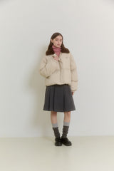 PLUSH FUR COLLAR JUMPER