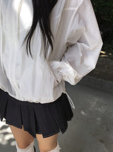 Laugh Pleats Denim Mini Skirt Pants