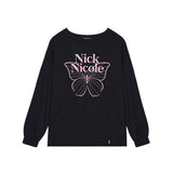 BUTTERFLY SIGNATURE LS TOP_BLACK WHITE
