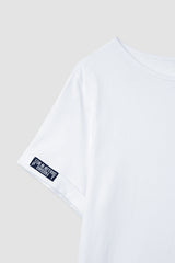 %% ロゴロールアップTシャツ / ホワイト
