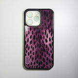 Wild Luxe Leopard Phone Case Berry (BK_MagSafe Glass)