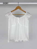 TEXTURE PUFF BLOUSE (3C)