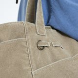 Pigment Washed Oxford Tote Bag Beige