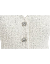 [PRE-FALL] [ATELIER] Jane Tweed Jewel Point Halterneck Vest Mint