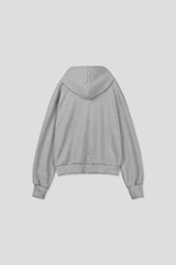 Lowell crop fingerhole hood zip-up