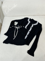 Lily Lace Sleeveless Cardigan Two-Piece Set