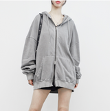 [NONCODE] (Unisex) ヘイトツーウェイウォッシングフーディドジップアップ
