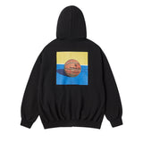 25SS SQUARE BASKET BALL HOODIE ZIP UP BLACK
