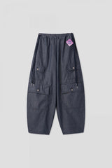 Multi-pocket non-fade shirring cargo pants (2c)