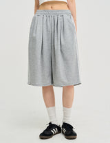 track wide Bermuda sweatpants