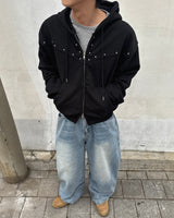 Brush denim pants