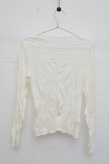 Crinkled V-Sleeve (Ivory)