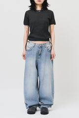 (W) Misty String Wide Denim (2color)