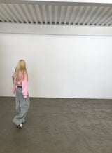 [FLEECE]クリスタルドットクロップドフードジップアップ