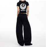 ストレッチコットンスリムショートスリーブTシャツ ブラック
