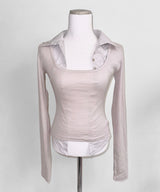 rumi collared tee (3colors)