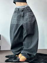 ビッグビッグワイドバルーンデニムパンツ🩶🖤