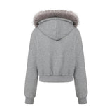 Medi Hybrid Fur Hoodie Zip-up