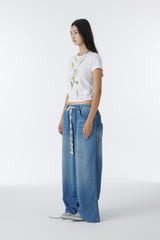TENCEL WIDE DENIM PANTS (BLUE)