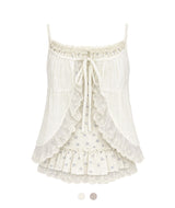 Lace Layered Ribbon Blouse