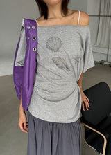 シェルシャーリングオフTシャツ