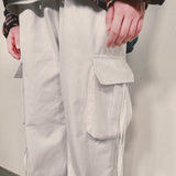 strap elastic pants_white