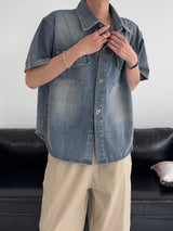 OW Udin Two-Pocket Washed Denim Shirt (2C)