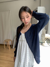 Omill Lace Shirring Sleeveless Midi Layered One Piece